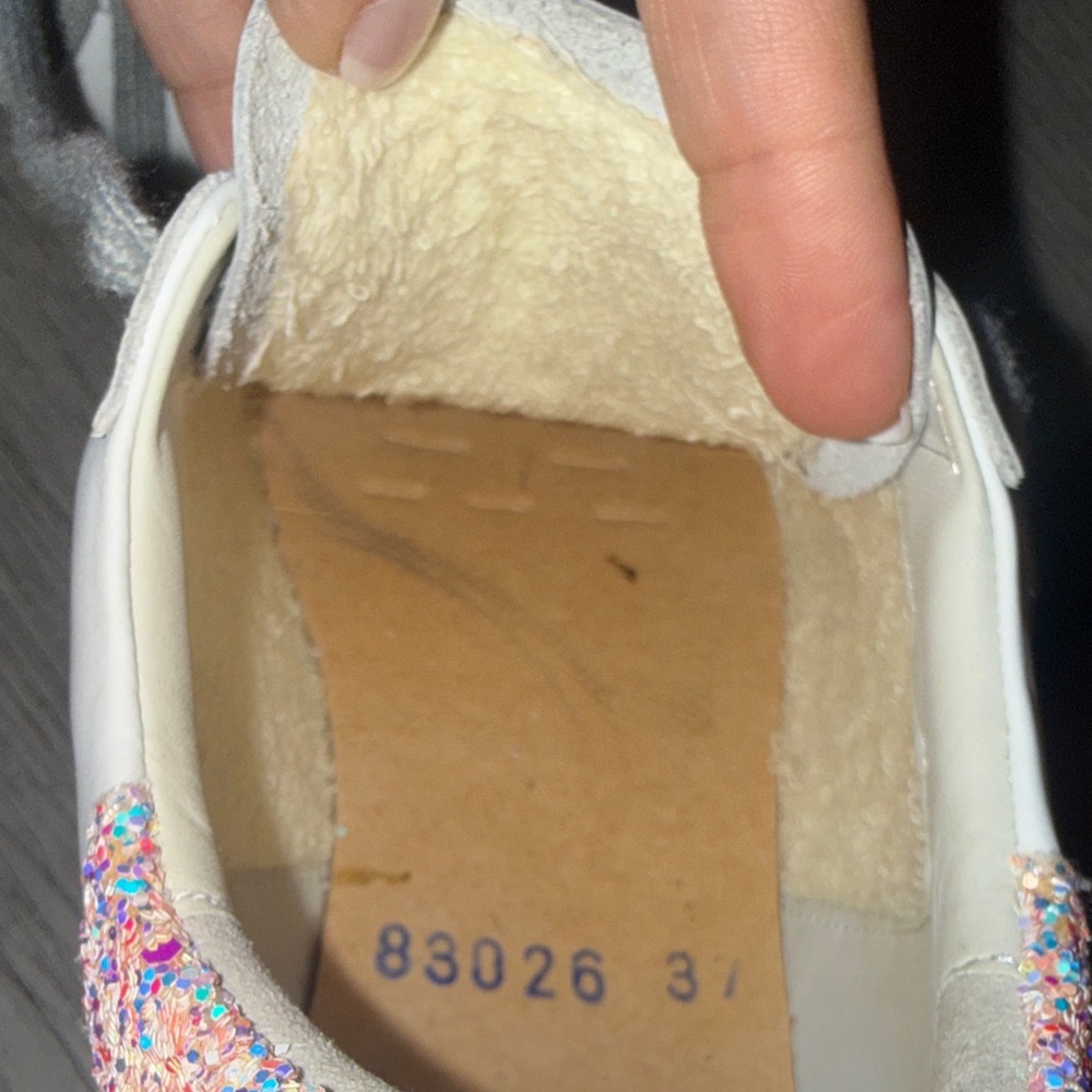 Golden Goose White Sneakers with Pink Glitter Heel - Picture 7 of 14